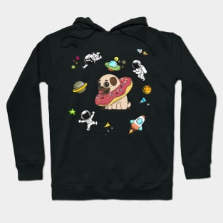 Funny Pug Center of Space Hoodie